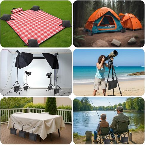 Soulchen Sand Bag for Boat Covers Sandbag Mooring Kit Tear-Resistant Weight Sandbag Windproof Weighted Sand Bag Tarp Weight with Carabiner and Tarp Clip Accessories in Saudi Arabia