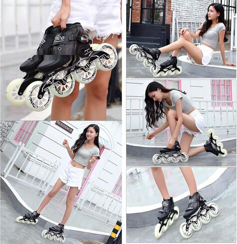 Inline Speed Skates Adult for Women and Mens, Professional Fitness Skating Roller Skates, High Performance Racing Skates for Beginners and Teens, Unisex in Saudi Arabia