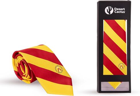 ربطة عنق من Desert Cactus Virginia Military Institute Tie Keydets VMI 100% بوليستر مع شعار مرخص رسميًا (النمط A) in Saudi Arabia