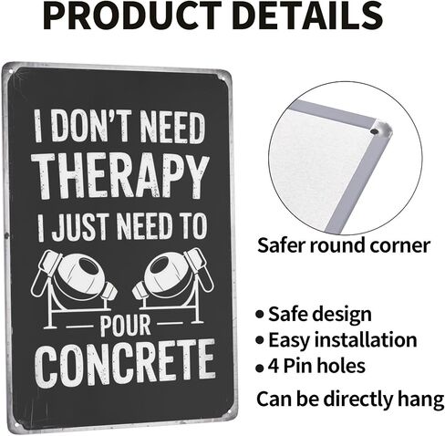 8X12 Inches Concrete Worker Concreter Concrete Builder Signs Poster Wall Plaques For Home,Outdoor Garden,Patio Decoration With Quotes Wall Art Vintage Aesthetic Room in Saudi Arabia