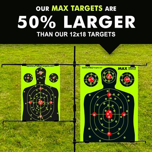 24x18 Extra Large Splatter Targets. Two Color Splatter to Easily See Your Shots! Bright Fluorescent Yellow and White Splatter. in Kuwait