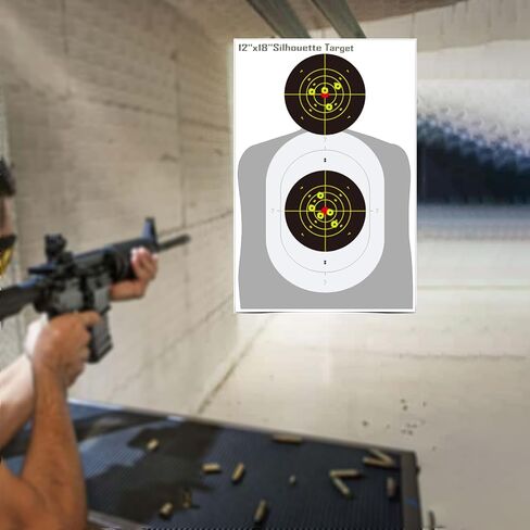 50 حزمة من أهداف الرماية بالرش مقاس 6x6 بوصة - 5 بوصة بولسي مع بقع انفجار الفلورسنت وإصلاح - مثالية لممارسة الرماية والتدريبات والاستخدام الداخلي والخارجي in Kuwait