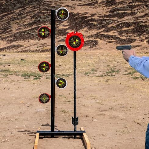 50 حزمة من أهداف الرماية بالرش مقاس 6x6 بوصة - 5 بوصة بولسي مع بقع انفجار الفلورسنت وإصلاح - مثالية لممارسة الرماية والتدريبات والاستخدام الداخلي والخارجي in Kuwait