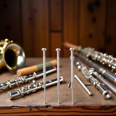 Silver 3Pcs Woodwind Repair Tool Set, Precision Screwdriver and Spring Hook for Saxophone, Clarinet, Flute – Stainless Steel Non-Slip Electric Screwdriver for Instrument Maintenance, Trumpets in Saudi Arabia