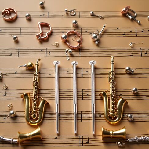 Silver 3Pcs Woodwind Repair Tool Set, Precision Screwdriver and Spring Hook for Saxophone, Clarinet, Flute – Stainless Steel Non-Slip Electric Screwdriver for Instrument Maintenance, Trumpets in Saudi Arabia