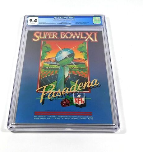 1977 Super Bowl XI 11 Football Program Raiders vs Vikings 1-9-77 CGC 9.4 DA232 - NFL Programs in Saudi Arabia