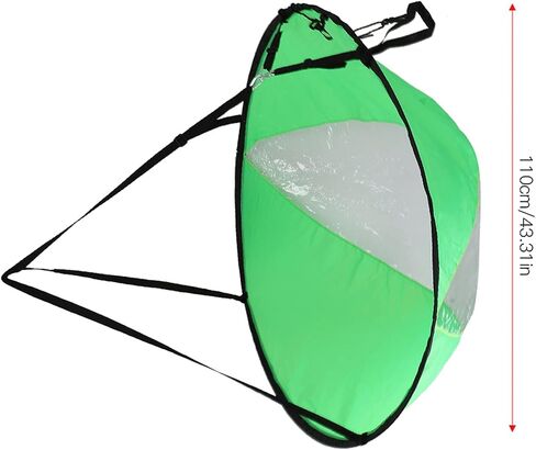 EVTSCAN Kayak Sails, 43 Inch Foldable Downwind Windsurfing Sails Kit Upwind Wind Paddle Sail for Kayak Boat Sailboat Canoe in Kuwait