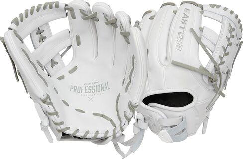 Easton | PROFESSIONAL COLLECTION Fastpitch Softball Glove | Right Hand Throw | 11.75" - Laced Single Post Web | White/Grey in Saudi Arabia