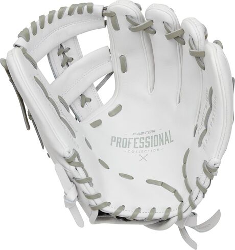 Easton | PROFESSIONAL COLLECTION Fastpitch Softball Glove | Right Hand Throw | 11.75" - Laced Single Post Web | White/Grey in Saudi Arabia