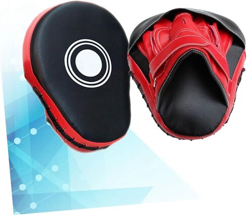 زوج واحد من قفازات الملاكمة المصنوعة من جلد البولي يوريثان مع وسادات ثقب منحنية قابلة للتعديل لتدريبات الملاكمة والتايكوندو والفنون القتالية المختلطة، وأهداف يدوية خفيفة الوزن للغاية مع تأثير عالي الكثافة in Kuwait