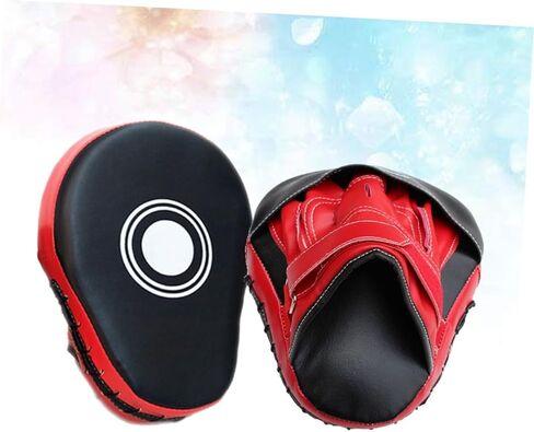 زوج واحد من قفازات الملاكمة المصنوعة من جلد البولي يوريثان مع وسادات ثقب منحنية قابلة للتعديل لتدريبات الملاكمة والتايكوندو والفنون القتالية المختلطة، وأهداف يدوية خفيفة الوزن للغاية مع تأثير عالي الكثافة in Kuwait