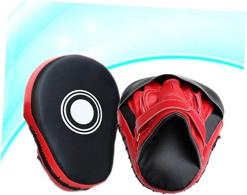 زوج واحد من قفازات الملاكمة المصنوعة من جلد البولي يوريثان مع وسادات ثقب منحنية قابلة للتعديل لتدريبات الملاكمة والتايكوندو والفنون القتالية المختلطة، وأهداف يدوية خفيفة الوزن للغاية مع تأثير عالي الكثافة in Kuwait