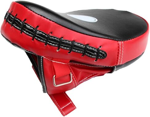 Adjustable Strap PU Leather Punching Pad Pair Curved Focus Mitts for Taekwondo Kickboxing Boxing Training with High-Density Impact Protection and Breathable Mesh Panels in Saudi Arabia