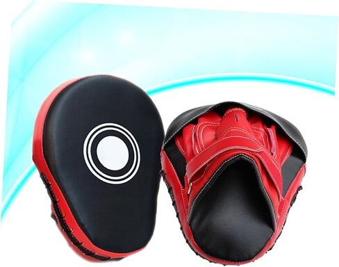 Adjustable Strap PU Leather Punching Pad Pair Curved Focus Mitts for Taekwondo Kickboxing Boxing Training with High-Density Impact Protection and Breathable Mesh Panels in Saudi Arabia