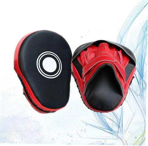 Adjustable Strap PU Leather Punching Pad Pair Curved Focus Mitts for Taekwondo Kickboxing Boxing Training with High-Density Impact Protection and Breathable Mesh Panels in Saudi Arabia