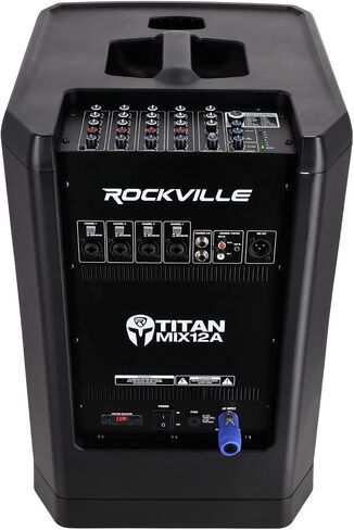Rockville Titan MIX12A 3200W Peak 12 بوصة نظام PA مع مضخم صوت، خلاط 8 قنوات، صوت بلوتوث، DSP، حقائب سفر in Saudi Arabia