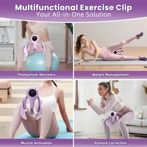 Thigh Master Trainer Kegel Exerciser - Pelvic Floor Exercise Device for Women, Thigh Workout Equipment with Smart Counter, Adjustable Resistance 1-18kg (40lbs), Thigh Master for Toning in Saudi Arabia