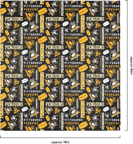 طقم لحاف سرير ملون لفريق NHL من FOCO Pittsburgh Penguins في حقيبة مكون من 5 قطع - كامل in Saudi Arabia