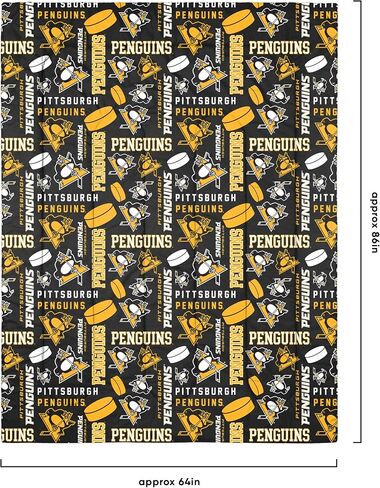 طقم لحاف سرير ملون من FOCO Pittsburgh Penguins NHL Team في حقيبة مكون من 5 قطع - مزدوج in Saudi Arabia