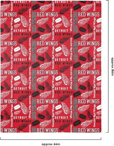 طقم لحاف سرير ملون من FOCO Detroit Red Wings NHL Team في حقيبة مكون من 5 قطع - مزدوج in Saudi Arabia