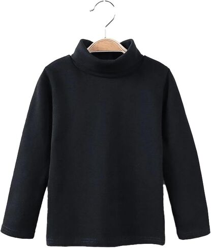 Long Sleeve Shirts for Girls 2025 Turtleneck Tops Winter Warm Soft Long Sleeve Teen Pullover Comfy Basic Clothes in Saudi Arabia