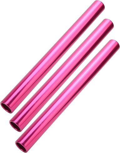 Keenso Relay Race Baton, 3 Pcs Aluminum Alloy Track and Field Relay Baton Sports Relay Race Baton Sports Game Props(Pink) in Saudi Arabia