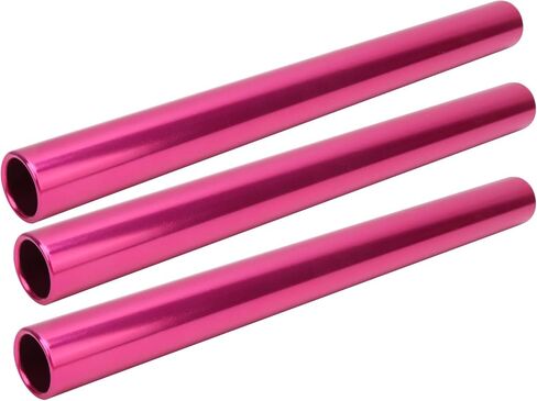 Keenso Relay Race Baton, 3 Pcs Aluminum Alloy Track and Field Relay Baton Sports Relay Race Baton Sports Game Props(Pink) in Saudi Arabia