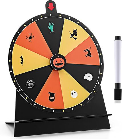 Halloween Acrylic Spinner Prize Wheel Game Set with Dry Erase Marker, Trick or Treat Game, Halloween Party Supplies Indoor Outdoor Decorations Carnival Party Decor in Saudi Arabia