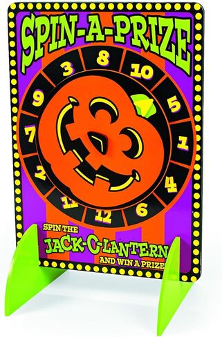 Fun Express Prize Wheel Spinner with Stand - Halloween Carnival Games for Kids & Adults | Spinning Wheel for Prizes, Fall Festival Games, Party Activities | Wood Construction, 14.75" x 20" in Saudi Arabia