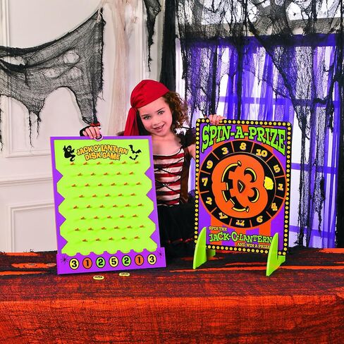 Fun Express Prize Wheel Spinner with Stand - Halloween Carnival Games for Kids & Adults | Spinning Wheel for Prizes, Fall Festival Games, Party Activities | Wood Construction, 14.75" x 20" in Saudi Arabia