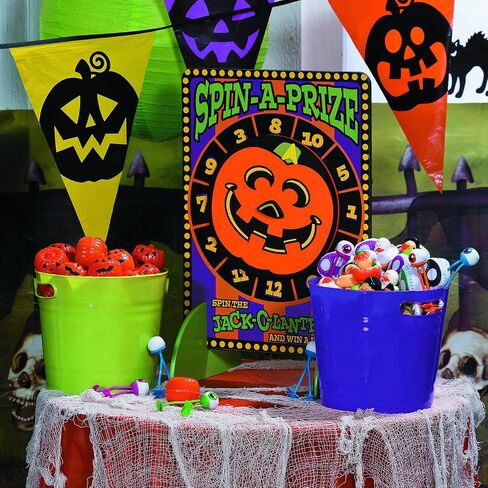 Fun Express Prize Wheel Spinner with Stand - Halloween Carnival Games for Kids & Adults | Spinning Wheel for Prizes, Fall Festival Games, Party Activities | Wood Construction, 14.75" x 20" in Saudi Arabia