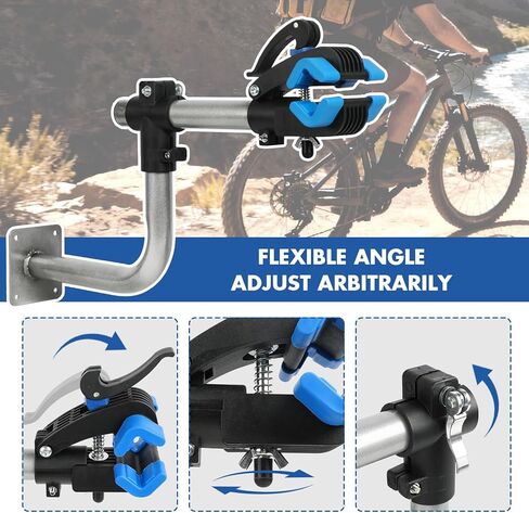 حامل إصلاح الدراجة، رف تثبيت على الحائط، رف صيانة الدراجة للدراجات على الطرق والجبل مع دعامة منحنية in Kuwait