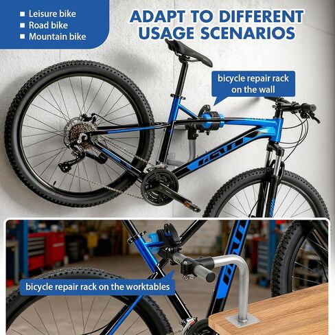 حامل إصلاح الدراجة، رف تثبيت على الحائط، رف صيانة الدراجة للدراجات على الطرق والجبل مع دعامة منحنية in Kuwait