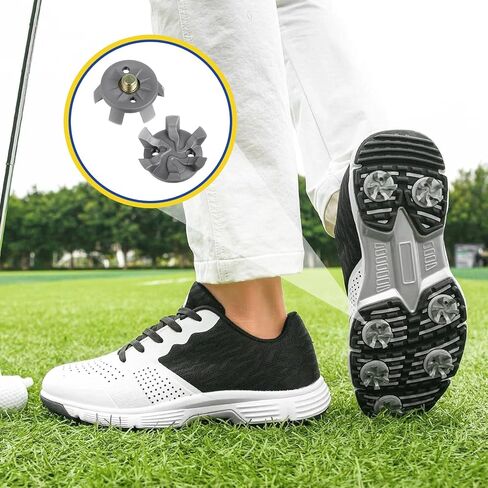 31 pcs 6 mm Golf Spikes for Any Shoe Includes 30 Pcs Golf Spikes Replacement with 1 Black Spanner, Golf Shoe Spikes Replacements for Use on Lawns or Course in Saudi Arabia