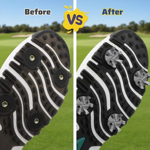 31 pcs 6 mm Golf Spikes for Any Shoe Includes 30 Pcs Golf Spikes Replacement with 1 Black Spanner, Golf Shoe Spikes Replacements for Use on Lawns or Course in Saudi Arabia