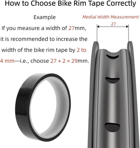 Heavy-Duty Tubeless Rim Tape Roll for Bicycles – 10m Length, Multiple Widths (21mm-35mm) – High-Stick Rubber Adhesive for Road/MTB/Hybrid Wheels Tape in Saudi Arabia