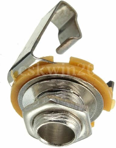 10PCS Mono 1/4" 6.35MM ID Socket Jack Connector Panel Mount Guitar Plate Accessory in Kuwait