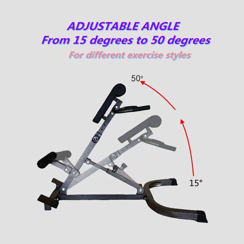 جهاز لياقة بدنية قابل للطي من ComMax Hyperextension كرسي روماني للظهر قابل للطي للمنزل وصالة الألعاب الرياضية وخصر قابل للتعديل وظهر البطن in Kuwait