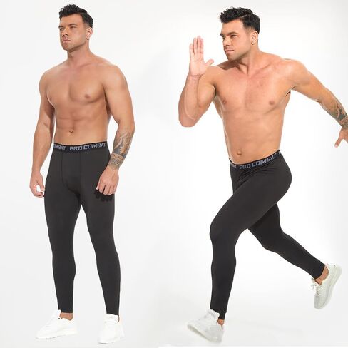 سراويل ضيقة للرجال سراويل ضيقة رياضية Baselayer الجري الرياضي النشط بطول الكاحل in Saudi Arabia