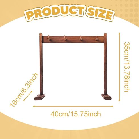 Wooden Chime Stand Decoration Desk Chime Holder for Exhibition Tea Room Gift S in Saudi Arabia
