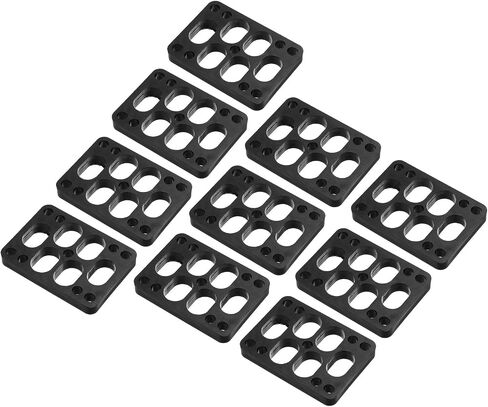 3/8"(9mm) Skateboard Riser Pads, 10 Pcs Plastic Skateboard Riser Pads Angled Wedge Shock Pads for Skateboard Truck, Black in Saudi Arabia