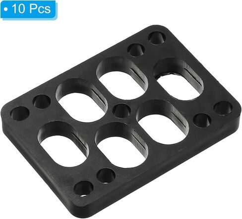 3/8"(9mm) Skateboard Riser Pads, 10 Pcs Plastic Skateboard Riser Pads Angled Wedge Shock Pads for Skateboard Truck, Black in Saudi Arabia