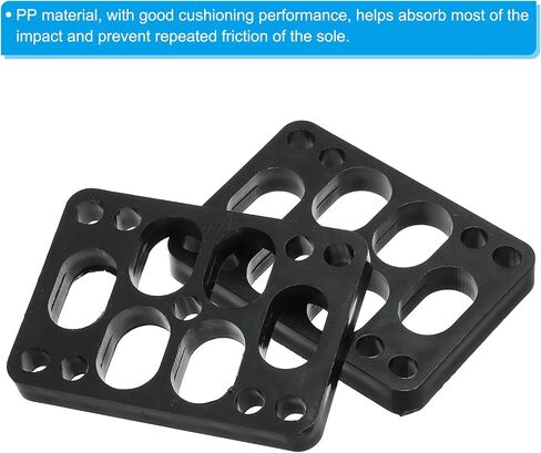3/8"(9mm) Skateboard Riser Pads, 10 Pcs Plastic Skateboard Riser Pads Angled Wedge Shock Pads for Skateboard Truck, Black in Saudi Arabia