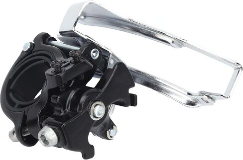 دراجة أمامية Derailleur مصنوعة من سبائك الصلب الكربوني العالي للدراجة الجبلية ناقل الحركة الدقيق لـ 42 34 24t و42 32 22t حلقات سلاسل فضية سوداء 110*80 مم in Saudi Arabia