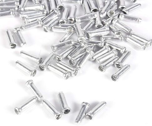Brake Line, 100PCS 2.5MM Aluminum Alloy Line Stopper Kit Shifter Cable Tips Coloful Shifter Cable (Silver) in Saudi Arabia