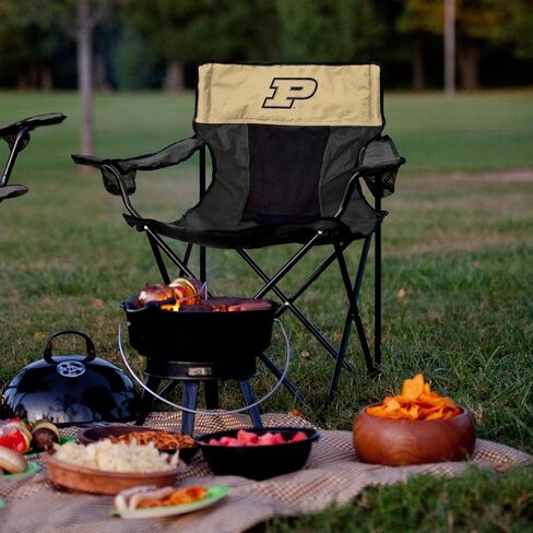Logo Brands NCAA Purdue Boilermakers Elite Chair, Unisex Adult Chair with Two Cup Holder, One Size, Team Color in Saudi Arabia