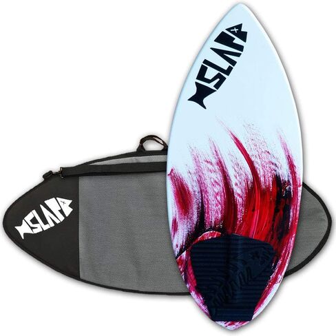 USA Made 41" Slapfish Skimboard - Fiberglass & Carbon - Riders up to 140 lbs - with Traction Deck Grip - Kids & Adults - 4 Colors in Saudi Arabia