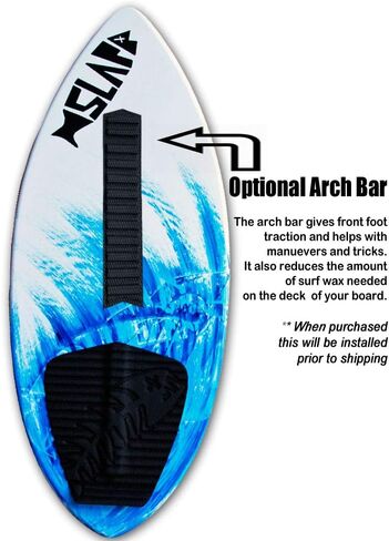 USA Made 41" Slapfish Skimboard - Fiberglass & Carbon - Riders up to 140 lbs - with Traction Deck Grip - Kids & Adults - 4 Colors in Saudi Arabia