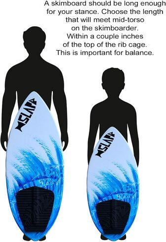 USA Made 41" Slapfish Skimboard - Fiberglass & Carbon - Riders up to 140 lbs - with Traction Deck Grip - Kids & Adults - 4 Colors in Saudi Arabia