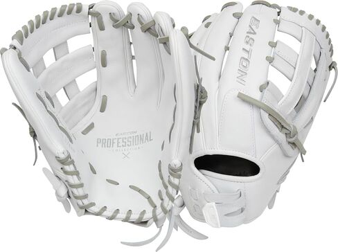 Easton | PROFESSIONAL COLLECTION Fastpitch Softball Glove | Left Hand Throw | 13" - Pro H-Web | White/Grey in Saudi Arabia